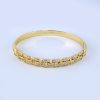 Pulso Duro de Acero Inoxidable Bañado en Oro 14K - BA046