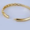 Pulso Duro de Acero Inoxidable Bañado en Oro 14K - BA046 - Imagen 3