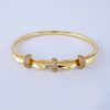Pulso Duro de Acero Inoxidable Bañado en Oro 14K - BA063.BANGKLE(R)