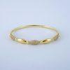 Pulso Duro de Acero Inoxidable Bañado en Oro 14K - BA118