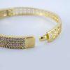 Pulso Duro de Acero Inoxidable Bañado en Oro 14K - BA009 - Imagen 3