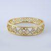 Pulso Duro de Acero Inoxidable Bañado en Oro 14K - BA012