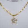 Cadena de Acero Inoxidable Bañada en Oro 14K - CH055