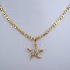 Cadena de Acero Inoxidable Bañada en Oro 14K - CH096