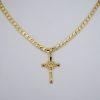 Cadena de Acero Inoxidable Bañada en Oro 14K - CH106