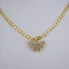 Cadena de Acero Inoxidable Bañada en Oro 14K - CH128