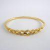 Pulso Duro de Acero Inoxidable Bañado en Oro 14K - BA145