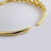 Pulso Duro de Acero Inoxidable Bañado en Oro 14K - BA145 - Imagen 3