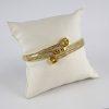 Pulso Duro de Acero Inoxidable Bañado en Oro 14K - BA086
