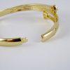 Pulso Duro de Acero Inoxidable Bañado en Oro 14K - BA086 - Imagen 3