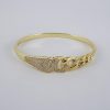 Pulso Duro de Acero Inoxidable Bañado en Oro 14K - BA178