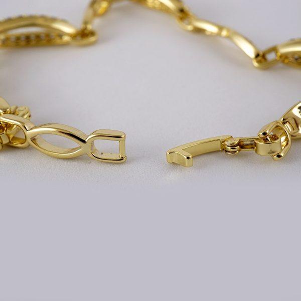 Brazalete de Acero Inoxidable Bañado en Oro 14K - BR486(R) - Image 3