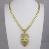 Cadena de Acero Inoxidable Bañada en Oro 14K - MCH030