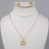 Set de Acero Inoxidable Bañado en Oro 14K - SET035
