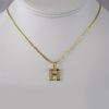 Cadena de Acero Inoxidable Bañada en Oro 14K - CH241