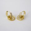 Aretes de Acero Inoxidable Bañados en Oro 14K - EA767