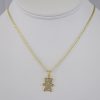 Cadena de Acero Inoxidable Bañada en Oro 14K - CH369