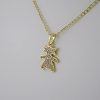 Cadena de Acero Inoxidable Bañada en Oro 14K - CH369 - Imagen 2