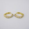 Aretes de Acero Inoxidable Bañados en Oro 14K - EA912