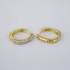 Aretes de Acero Inoxidable Bañados en Oro 14K - EA912 - Imagen 2