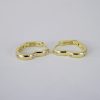Aretes de Acero Inoxidable Bañados en Oro 14K - EA928