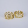 Aretes de Acero Inoxidable Bañados en Oro 14K - EA930 - Imagen 2