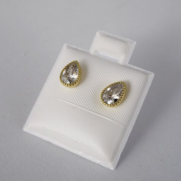 Aretes de Acero Inoxidable Bañados en Oro 14K - EA1026 - Imagen 2