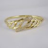 Pulso Duro de Acero Inoxidable Bañado en Oro 14K - BA252