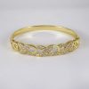 Pulso Duro de Acero Inoxidable Bañado en Oro 14K - BA255