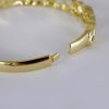 Pulso Duro de Acero Inoxidable Bañado en Oro 14K - BA255 - Imagen 3