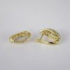 Aretes de Acero Inoxidable Bañados en Oro 14K - EA2002 - Imagen 2