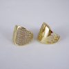 Aretes de Acero Inoxidable Bañados en Oro 14K - EA2006 - Imagen 2
