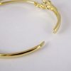 Pulso Duro de Acero Inoxidable Bañado en Oro 14K - BA256 - Imagen 3