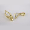 Aretes de Acero Inoxidable Bañados en Oro 14K - EA2090 - Imagen 2