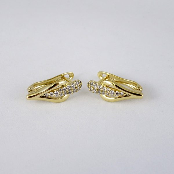 Aretes de Acero Inoxidable Bañados en Oro 14K - EA3066