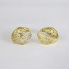 Aretes de Acero Inoxidable Bañados en Oro 14K - EA3082B