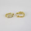 Aretes de Acero Inoxidable Bañados en Oro 14K - EA3083B - Imagen 2