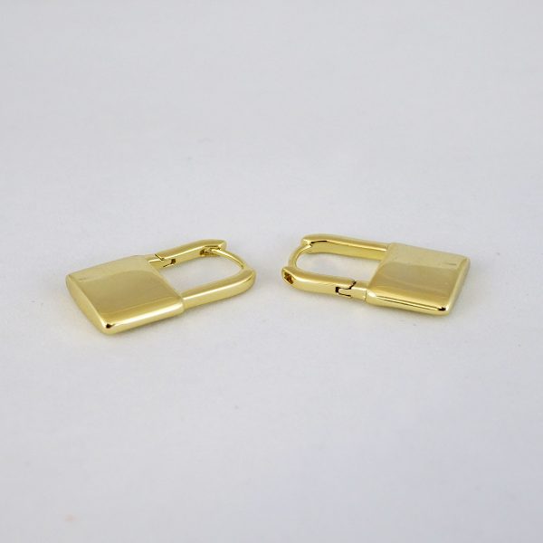 Aretes de Acero Inoxidable Bañados en Oro 14K - EA3087 - Imagen 2