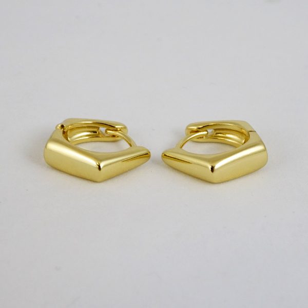 Aretes de Acero Inoxidable Bañados en Oro 14K - EA4044