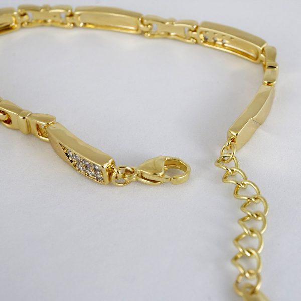 Brazalete de Acero Inoxidable Bañado en Oro 14K - BR689 - Imagen 3