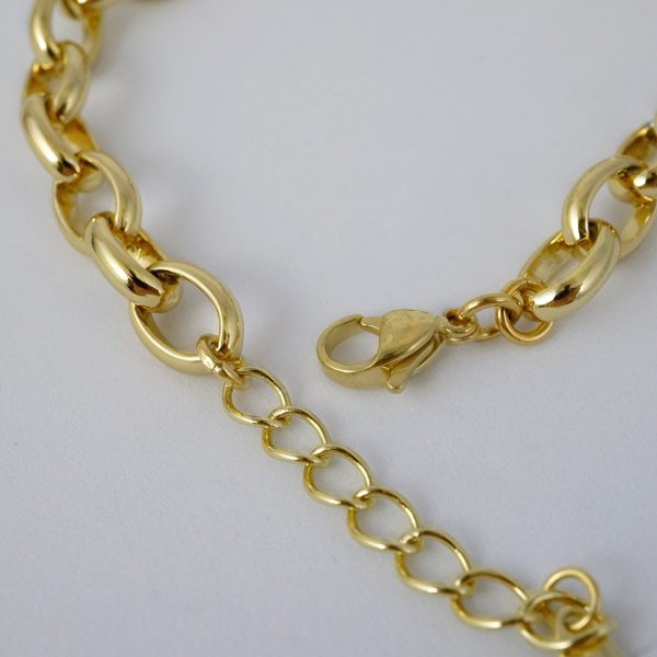 Brazalete de Acero Inoxidable Bañado en Oro 14K - BR692 - Imagen 3