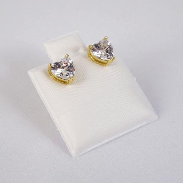 Aretes de Acero Inoxidable Bañados en Oro 14K - EA4076