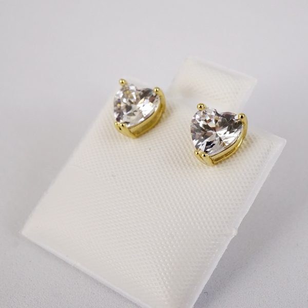 Aretes de Acero Inoxidable Bañados en Oro 14K - EA4076 - Imagen 2