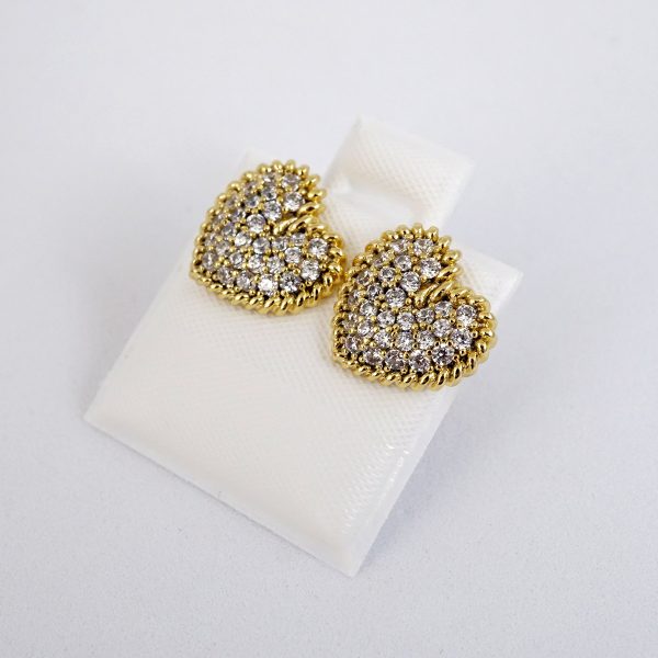 Aretes de Acero Inoxidable Bañados en Oro 14K - EA5032 - Imagen 2