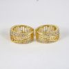 Aretes de Acero Inoxidable Bañados en Oro 14K - EA5040