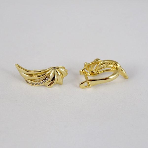 Aretes de Acero Inoxidable Bañados en Oro 14K - EA5041 - Imagen 2