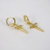 Aretes de Acero Inoxidable Bañados en Oro 14K - EA5057 - Imagen 2