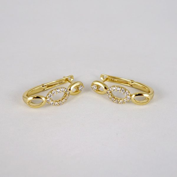 Aretes de Acero Inoxidable Bañados en Oro 14K - EA5084