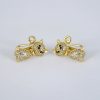 Aretes de Acero Inoxidable Bañados en Oro 14K - EA5091