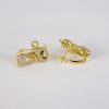Aretes de Acero Inoxidable Bañados en Oro 14K - EA5091 - Imagen 2